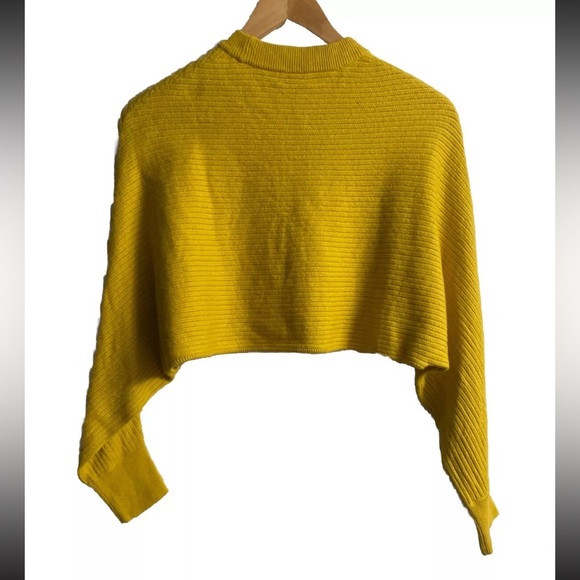 Aritzia Wilfred Free Lolan Wool Linen Blend Cropped Relaxed Fit Sweater Small - Picture 5 of 9